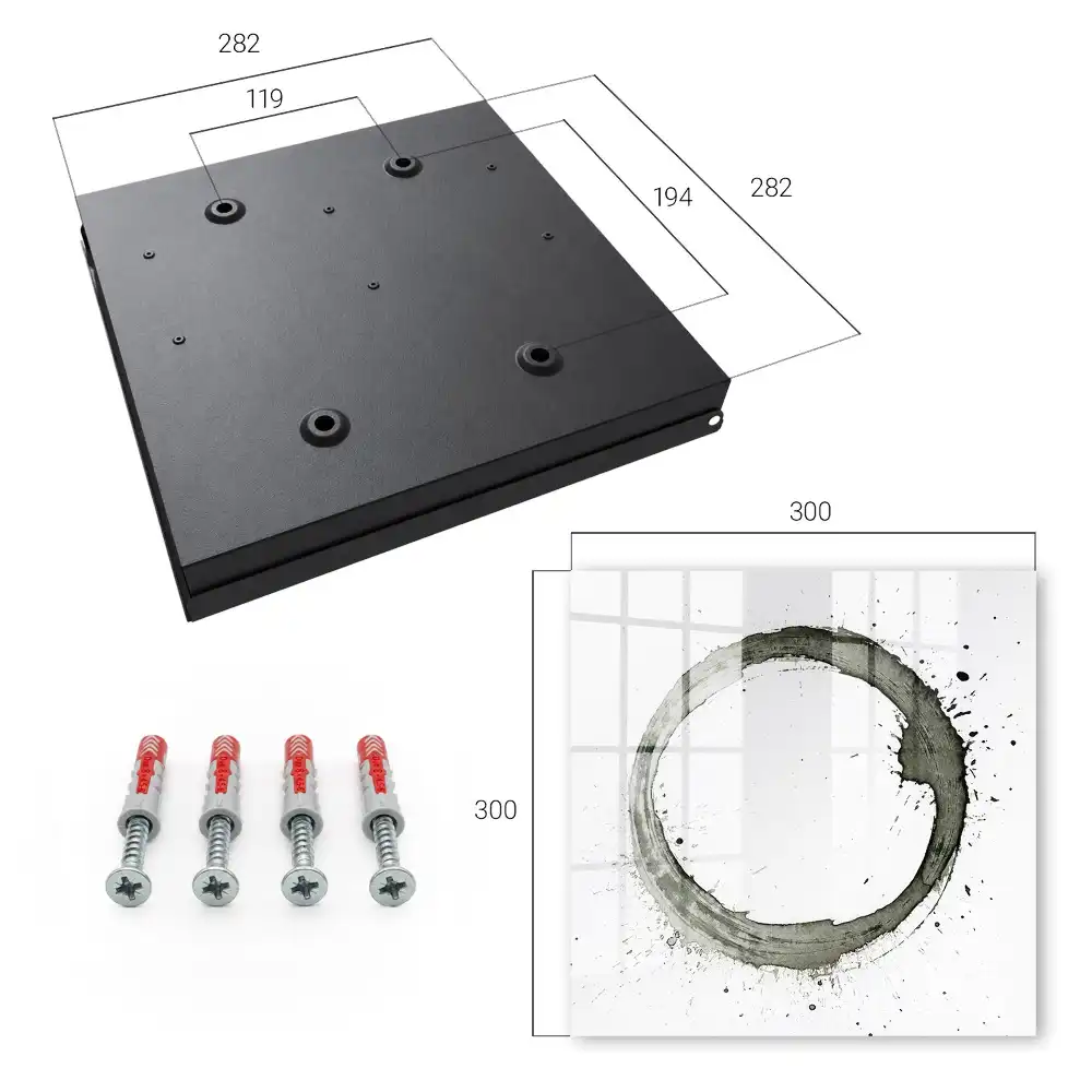 Armoire à clés cercle minimaliste et éclaboussures de peinture