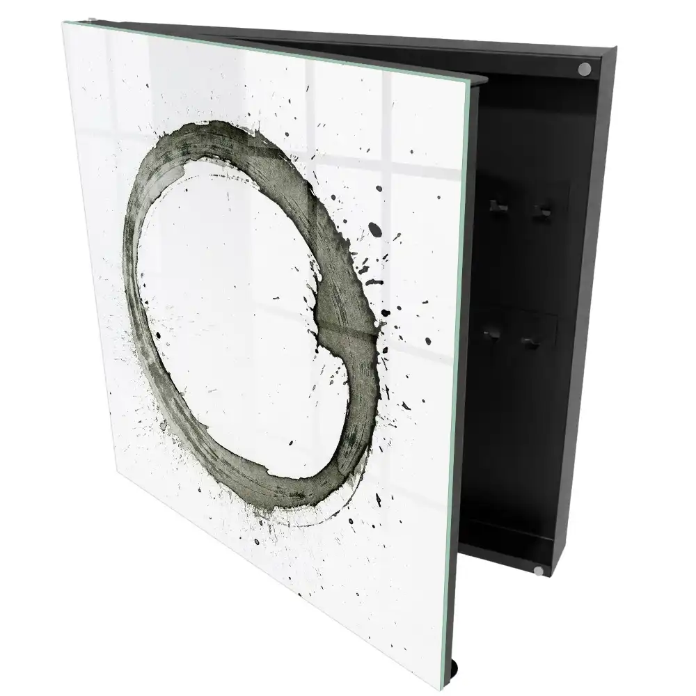 Armoire à clés cercle minimaliste et éclaboussures de peinture