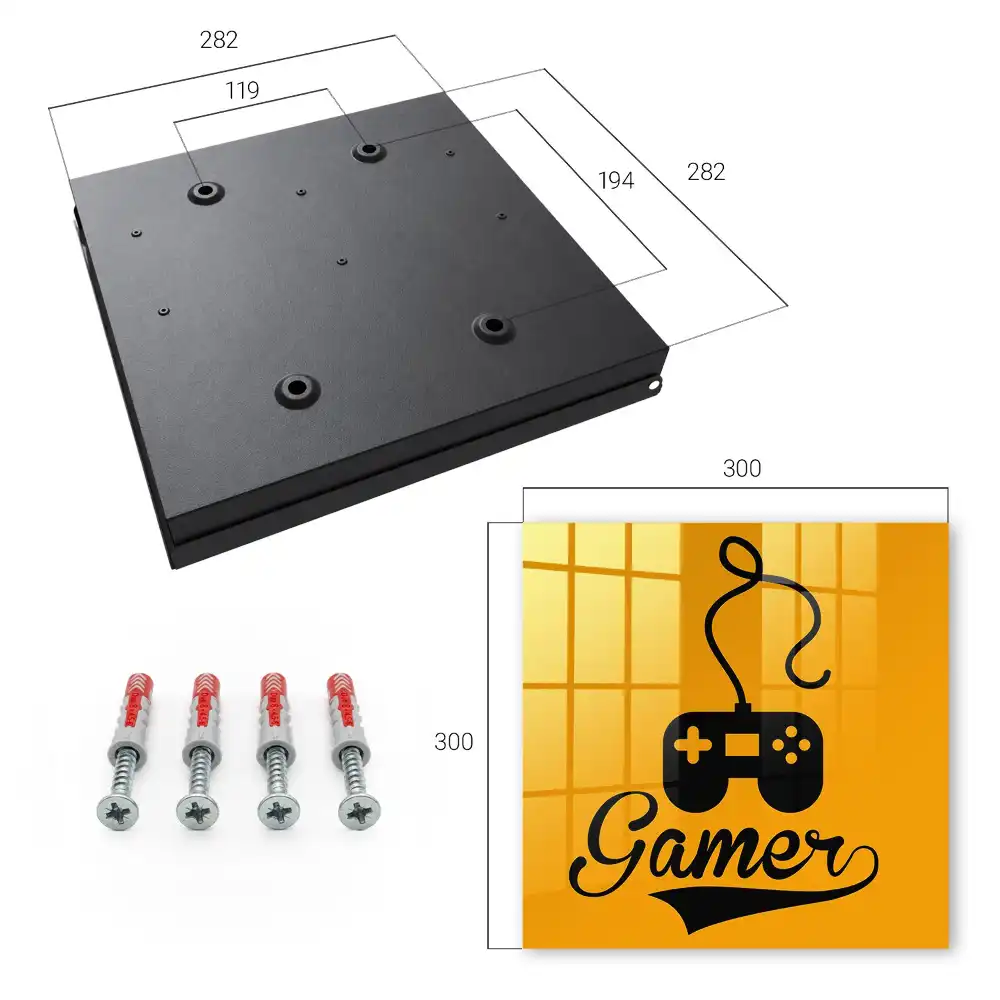 Armoire à clés manette noire sur fond orange