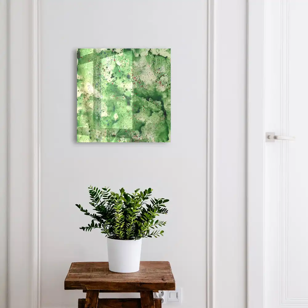 Armoire à clés abstraction dynamique en vert
