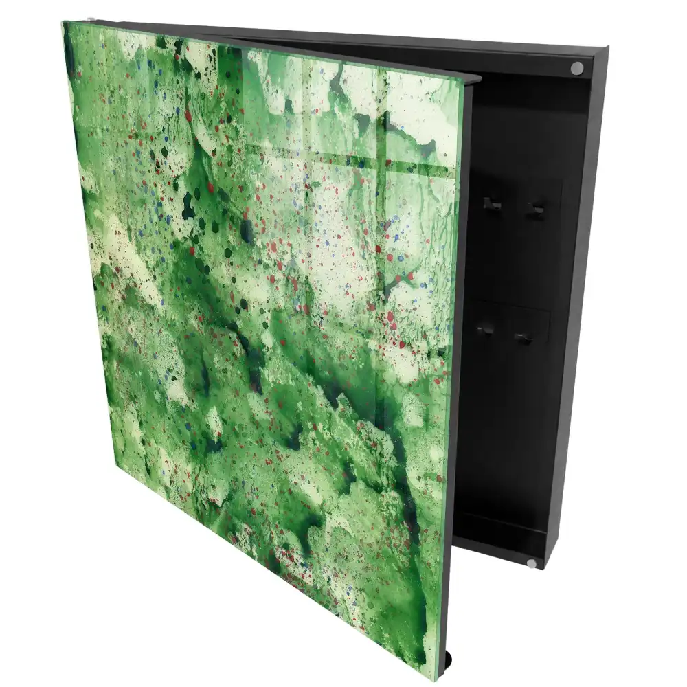 Armoire à clés abstraction dynamique en vert