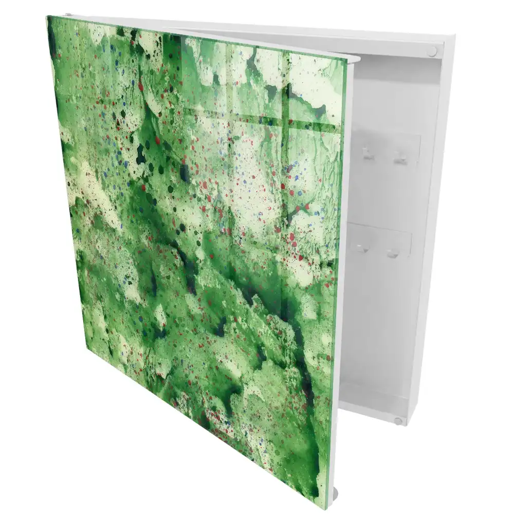 Armoire à clés abstraction dynamique en vert