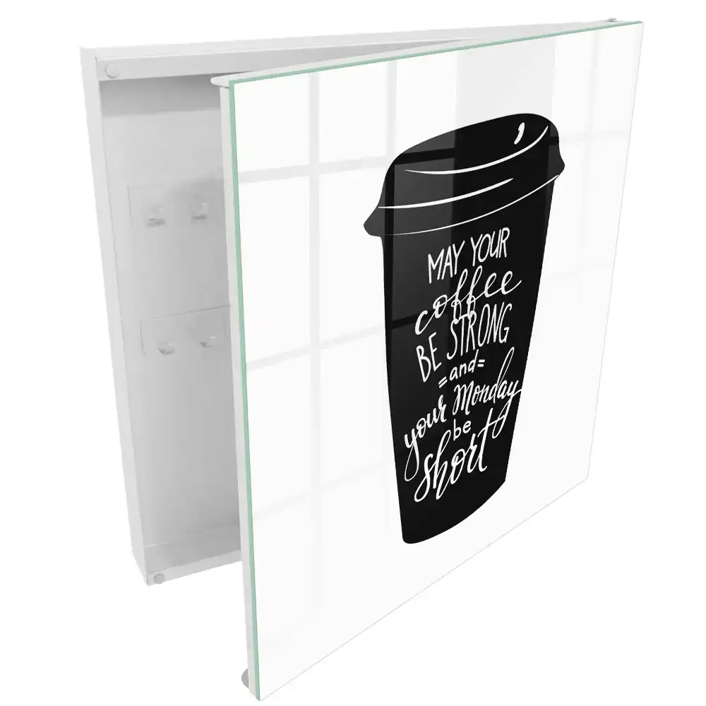 Armoire à clés une tasse moderne avec une inscription amusante