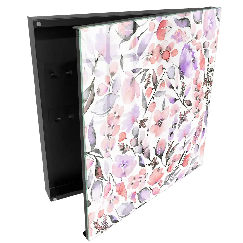 Armoire à clés des fleurs aquarelles lumineuses pleines de grâce