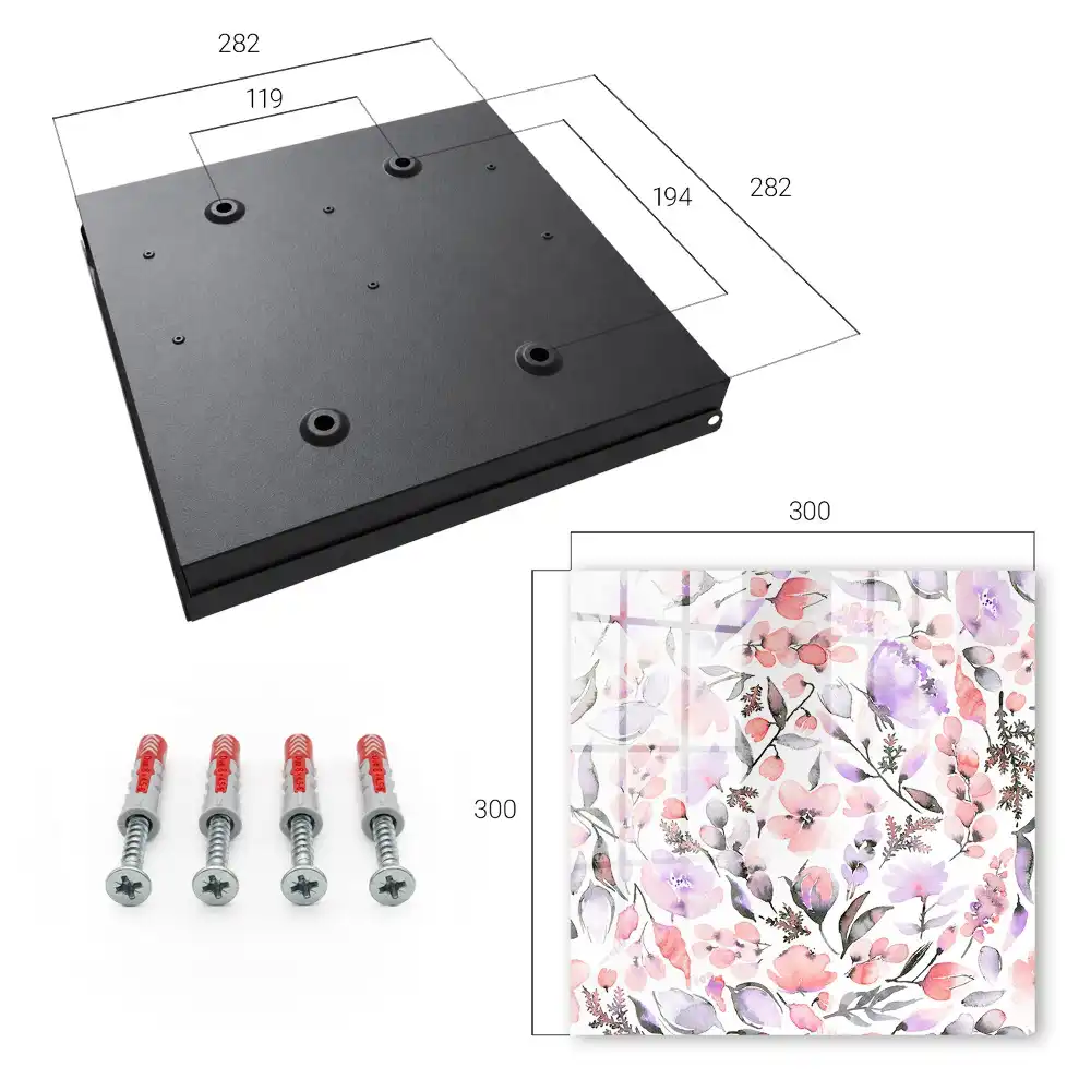Armoire à clés des fleurs aquarelles lumineuses pleines de grâce
