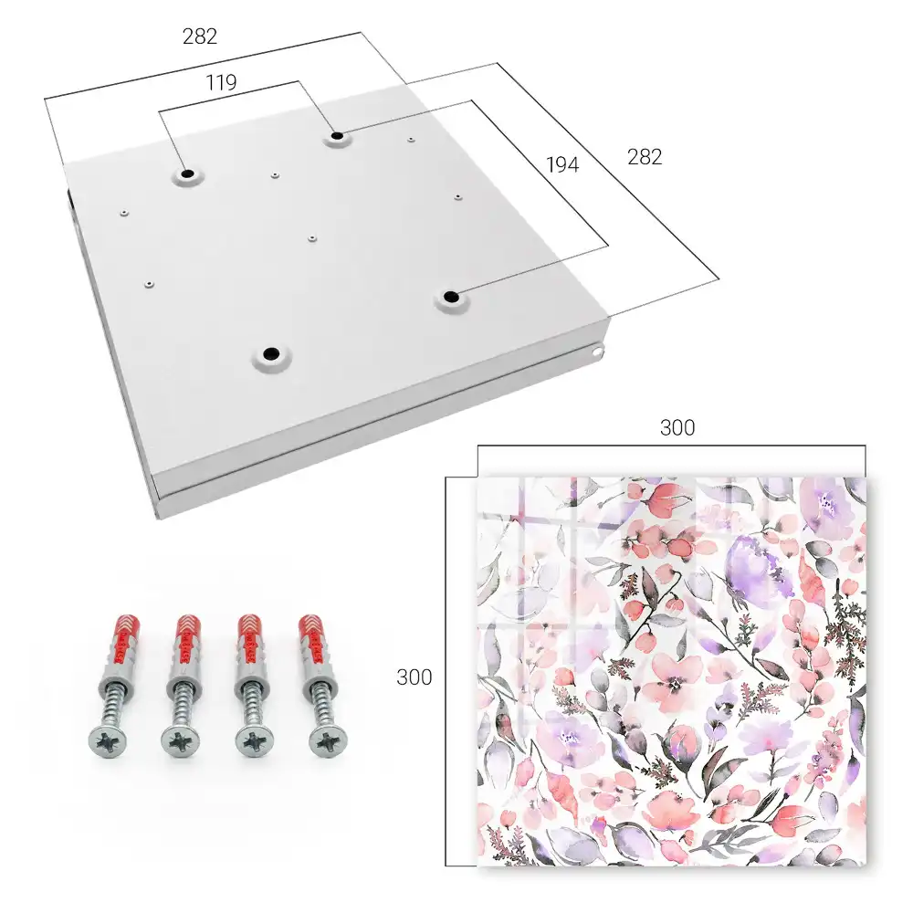 Armoire à clés des fleurs aquarelles lumineuses pleines de grâce