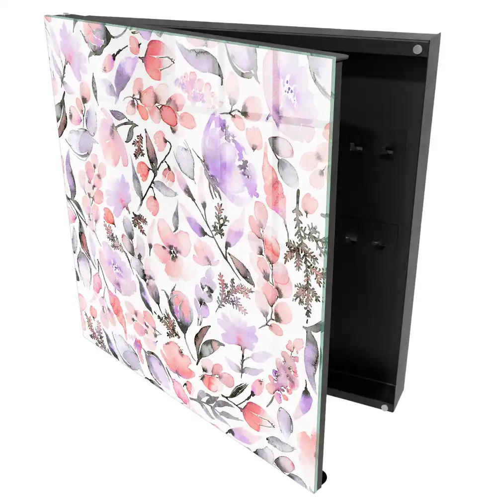 Armoire à clés des fleurs aquarelles lumineuses pleines de grâce