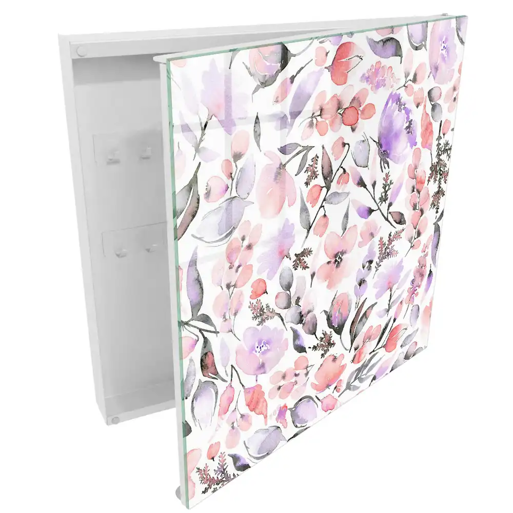 Armoire à clés des fleurs aquarelles lumineuses pleines de grâce
