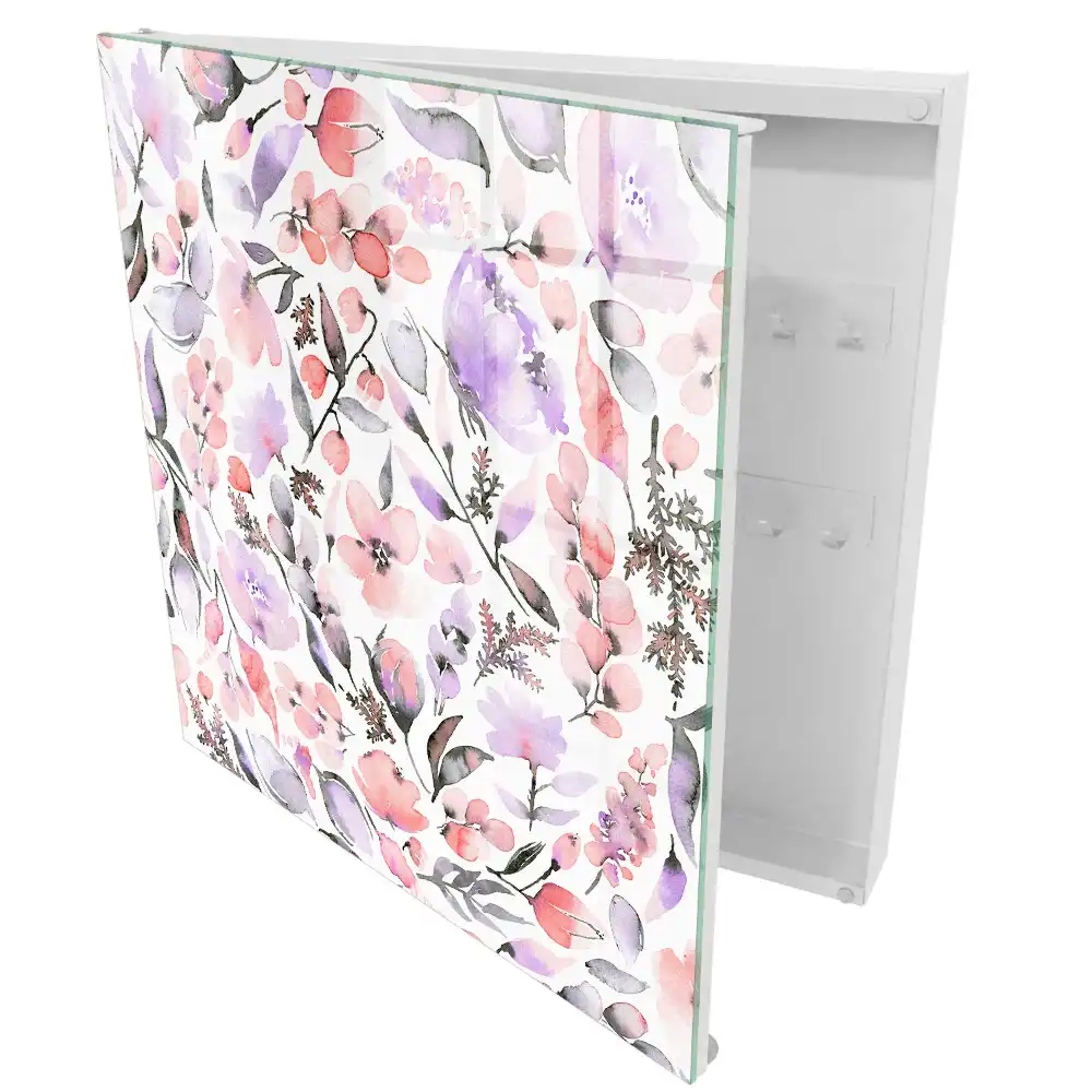 Armoire à clés des fleurs aquarelles lumineuses pleines de grâce