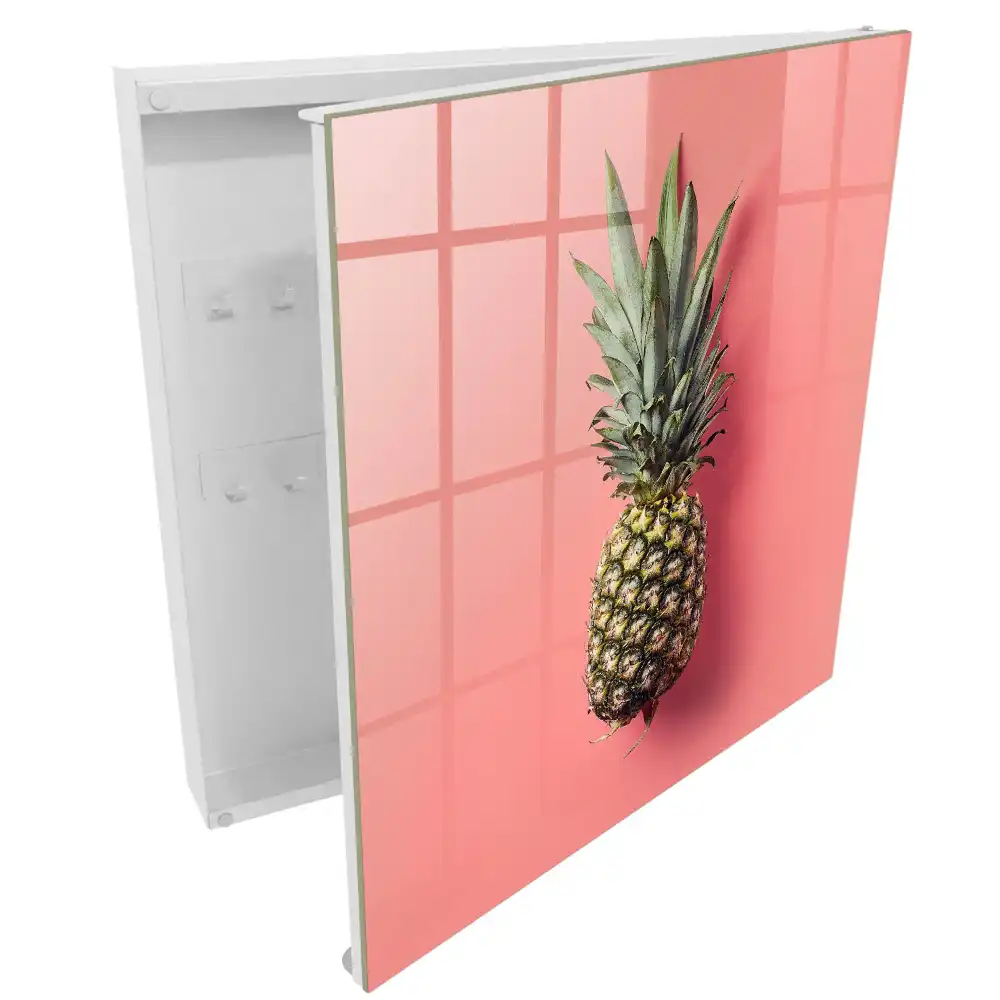 Armoire à clés fraîcheur et exotisme sur fond rose
