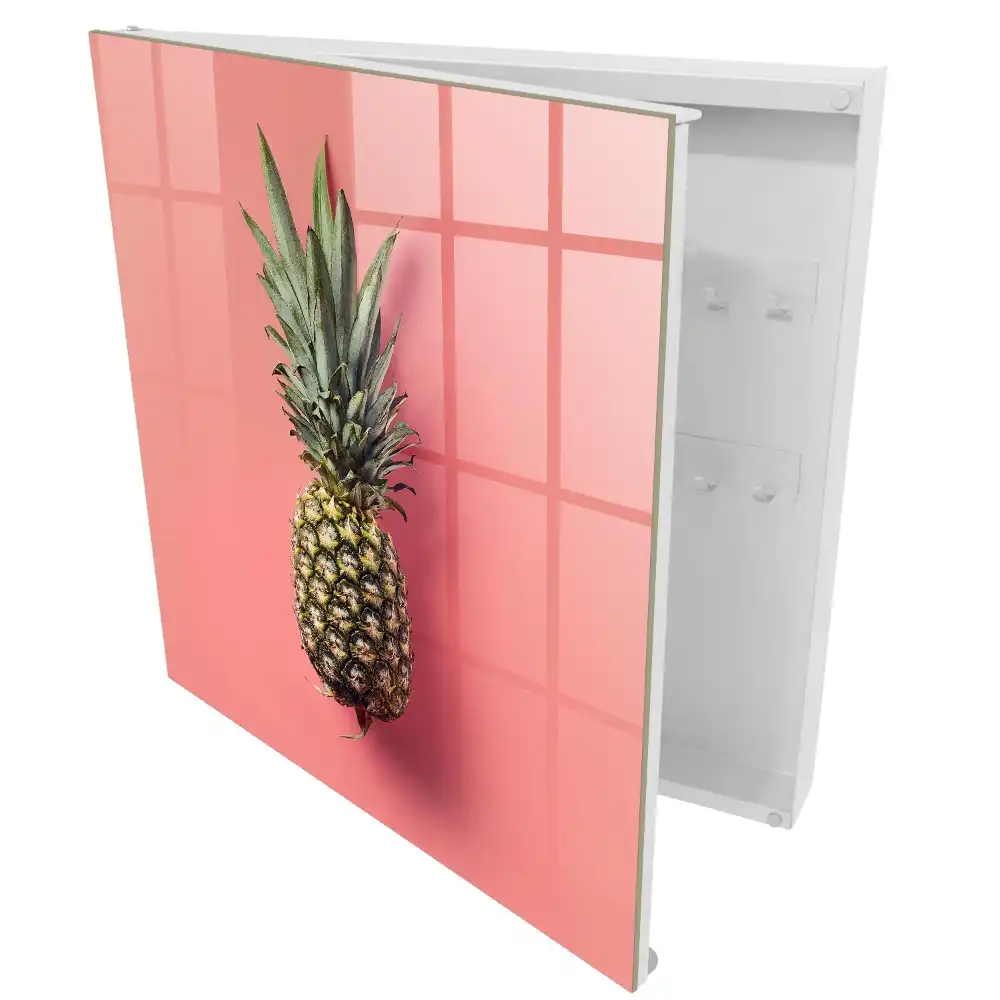Armoire à clés fraîcheur et exotisme sur fond rose