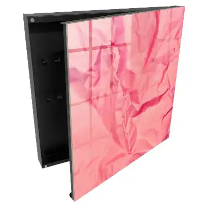 Armoire à clés plis de la carte rose et texture délicate