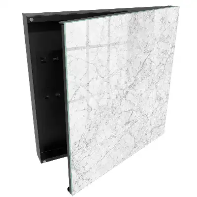 Armoire à clés marbre gris aux veines texturées gracieuses