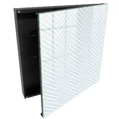 Armoire à clés motif géométrique à chevrons