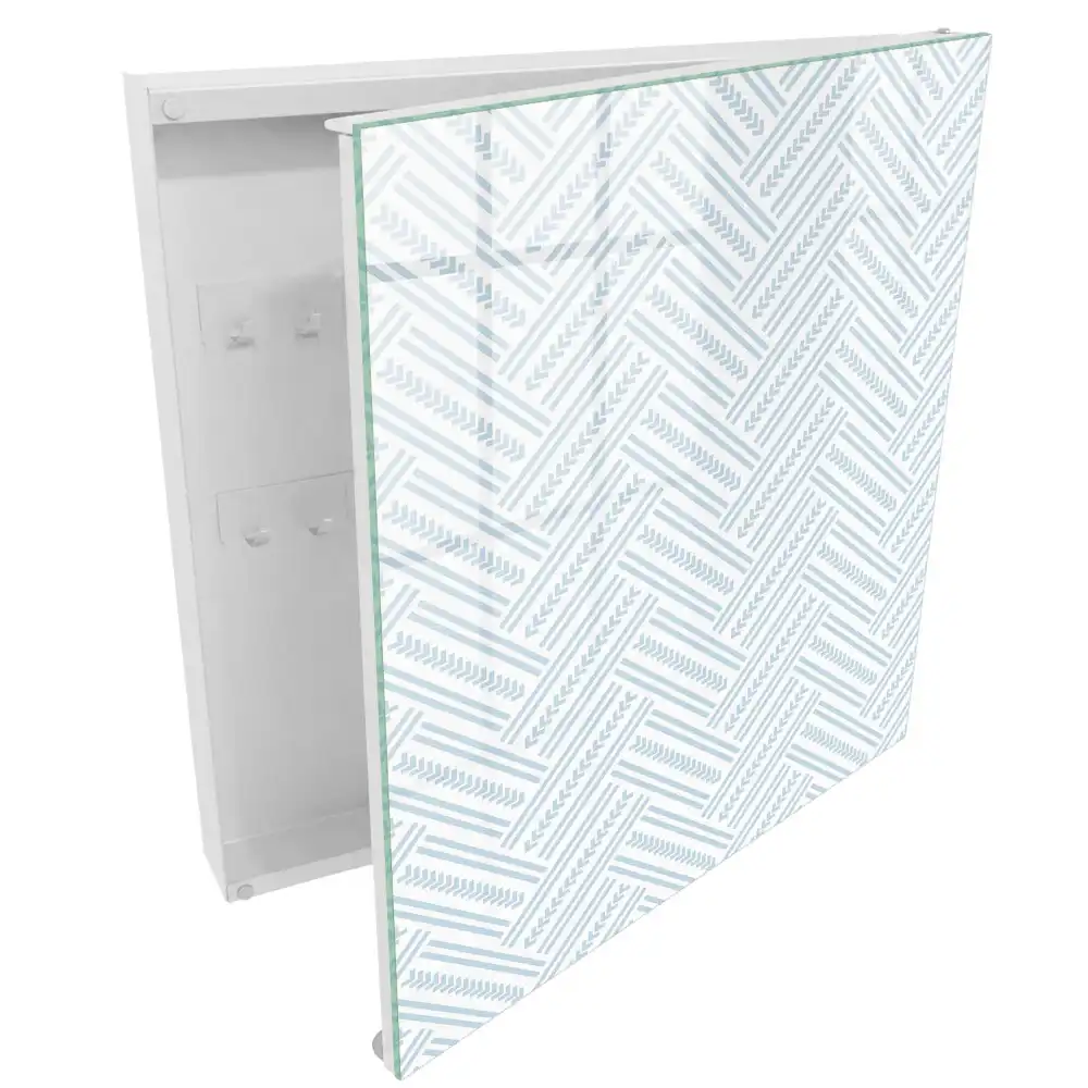 Armoire à clés motif géométrique à chevrons