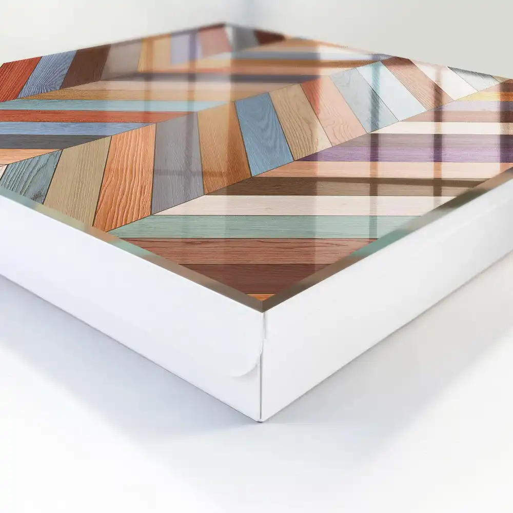 Armoire à clés motifs à chevrons dans des couleurs naturelles