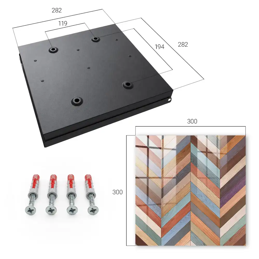Armoire à clés motifs à chevrons dans des couleurs naturelles