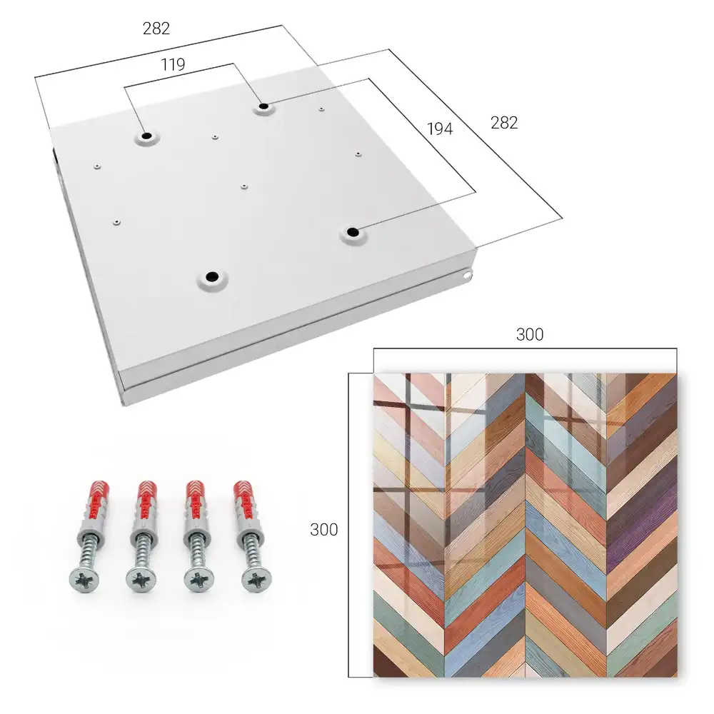 Armoire à clés motifs à chevrons dans des couleurs naturelles