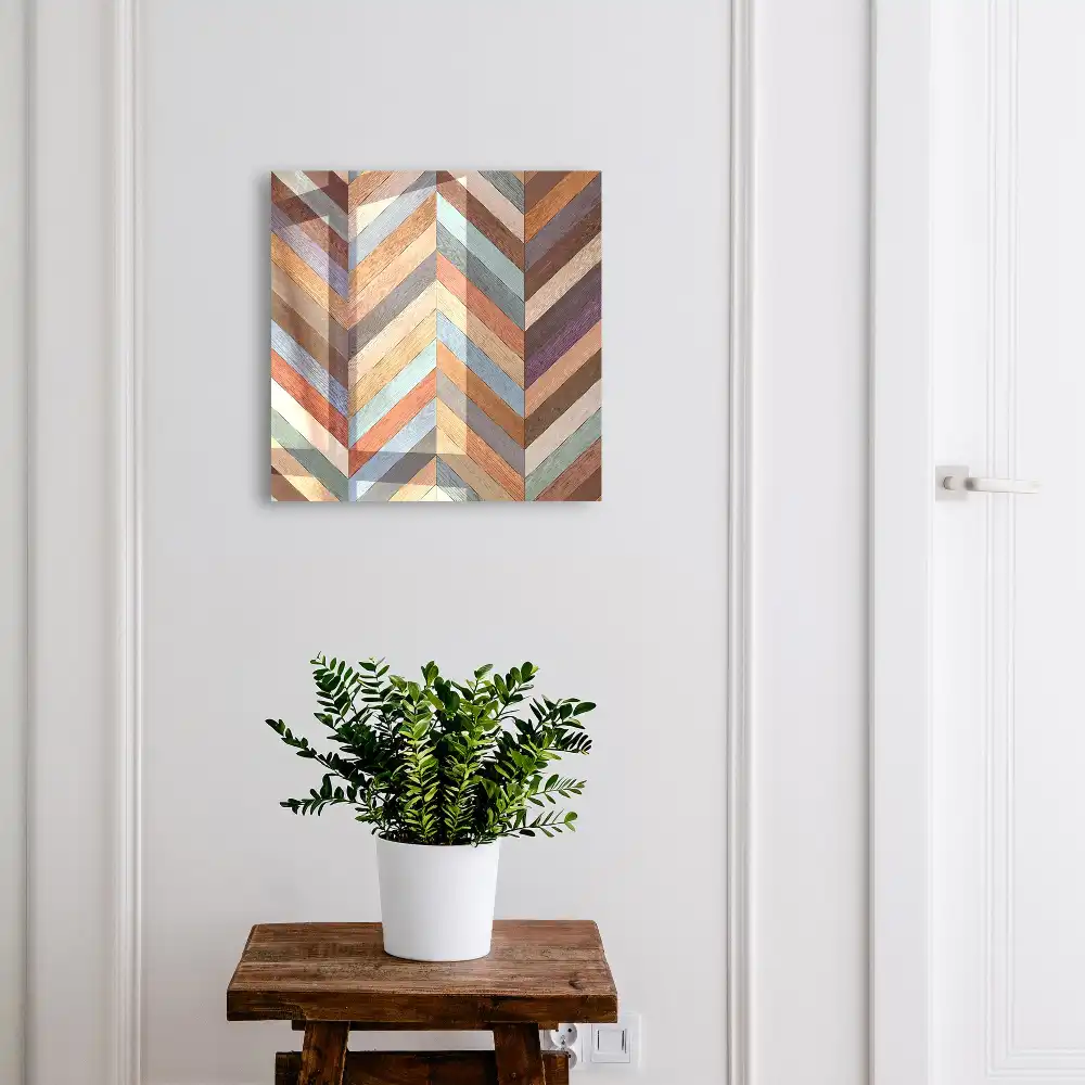 Armoire à clés motifs à chevrons dans des couleurs naturelles