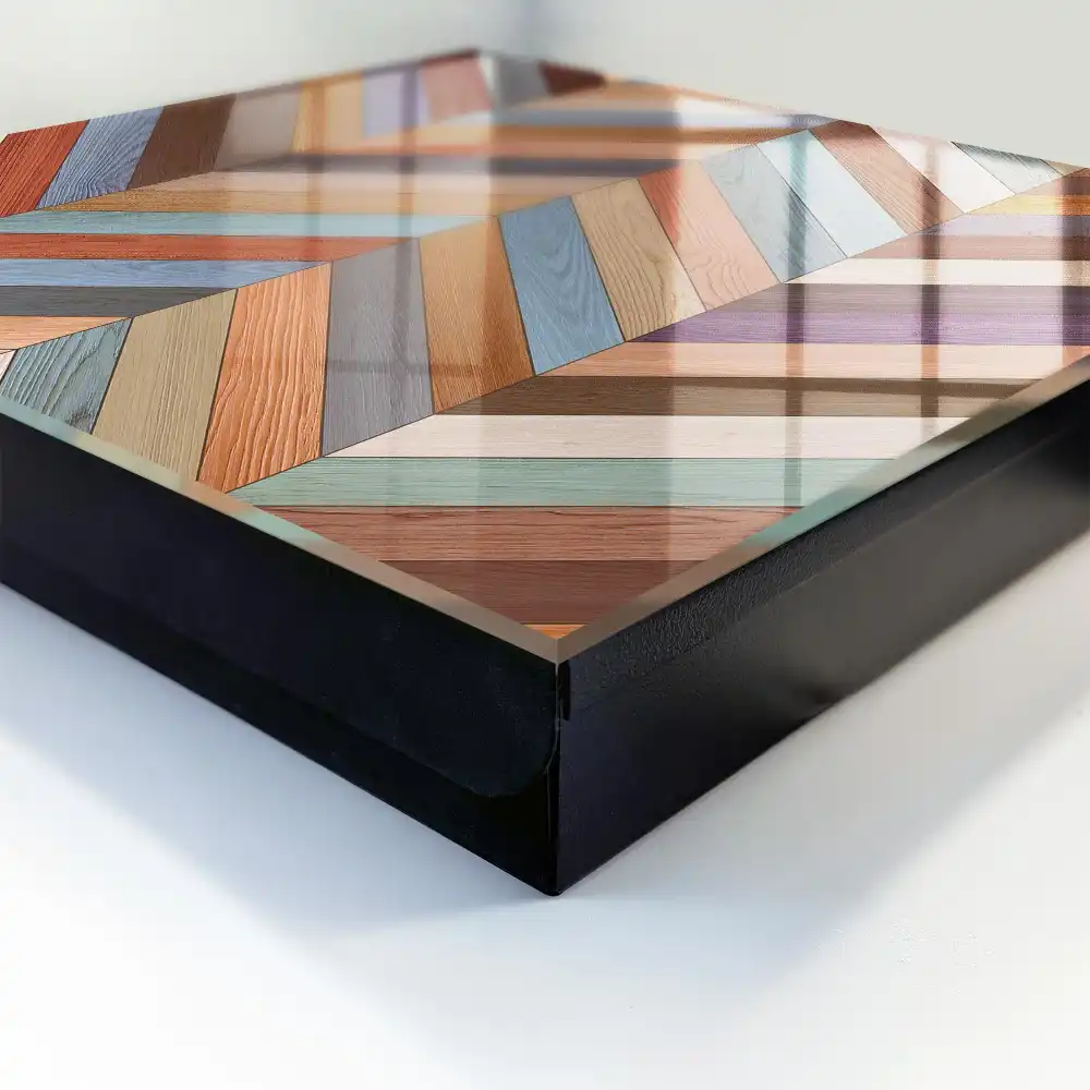 Armoire à clés motifs à chevrons dans des couleurs naturelles