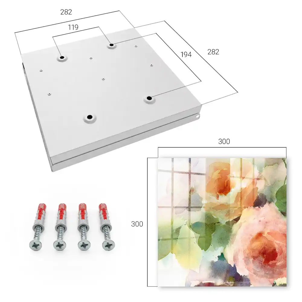 Armoire à clés fleurs à l'aquarelle aux couleurs pastel