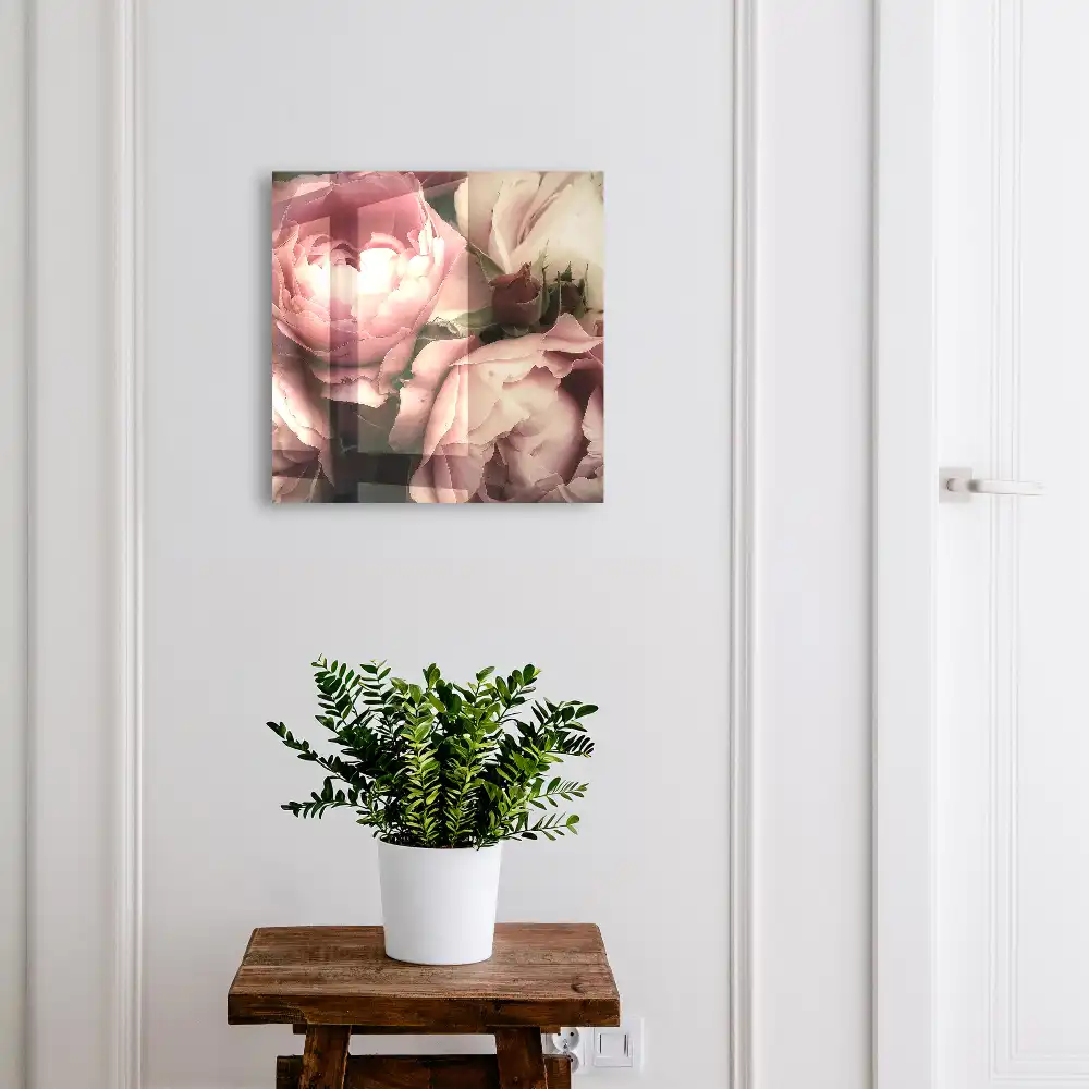 Boîte à clés roses romantiques dans les nuances