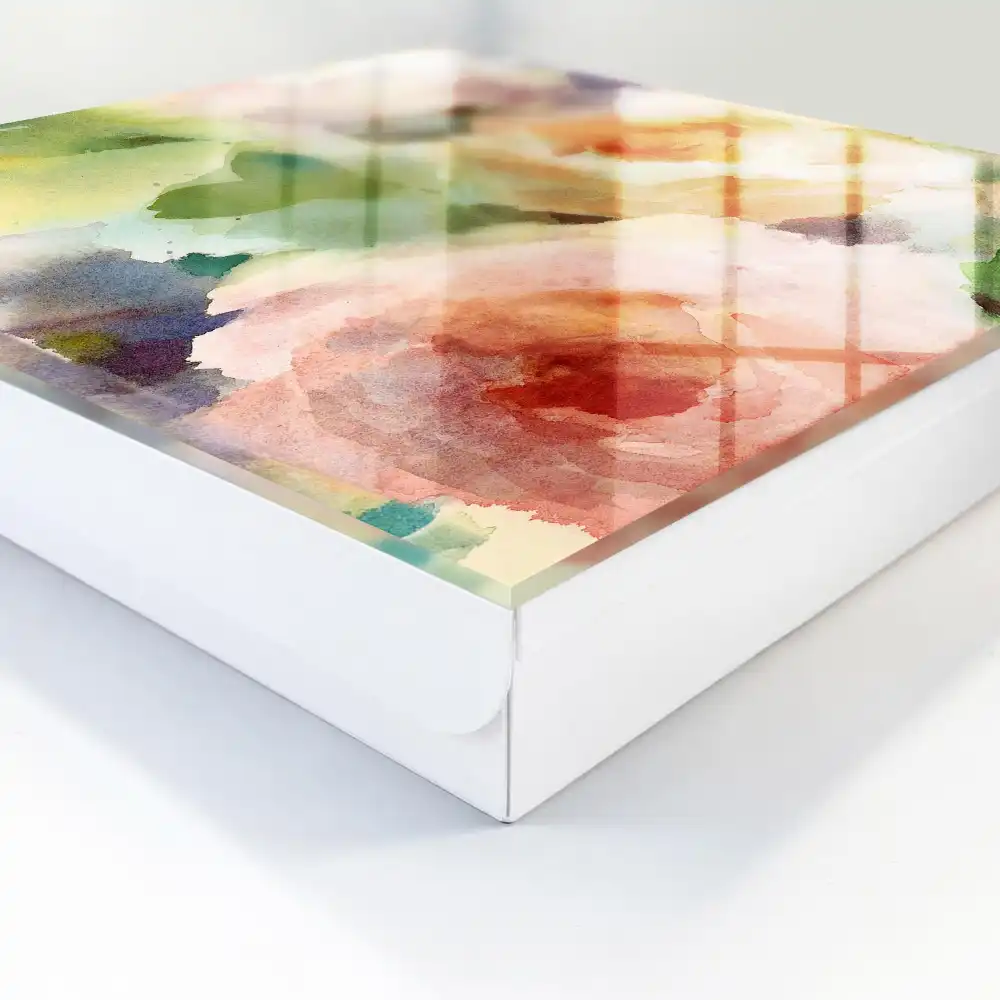Armoire à clés fleurs à l'aquarelle aux couleurs subtiles