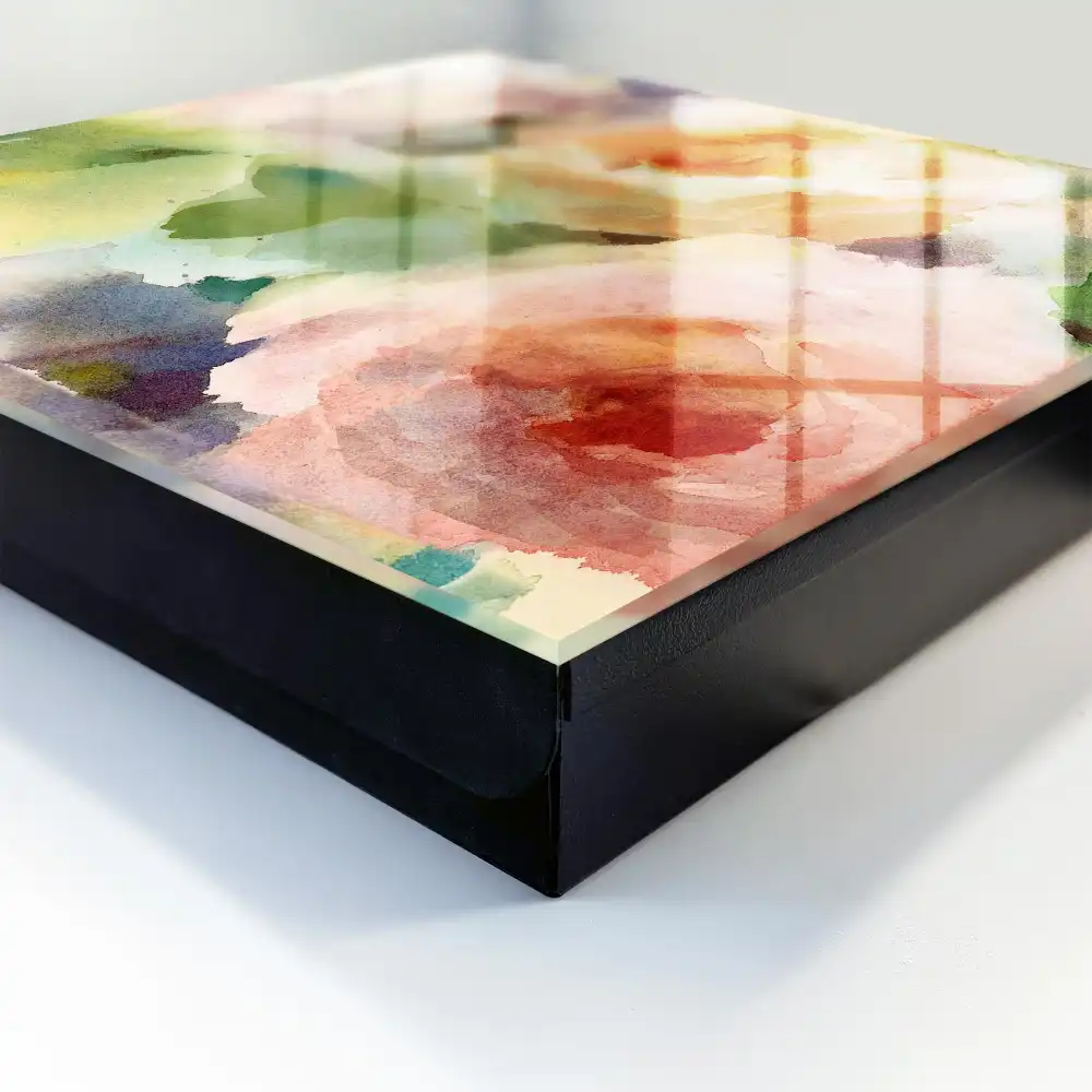 Armoire à clés fleurs à l'aquarelle aux couleurs subtiles