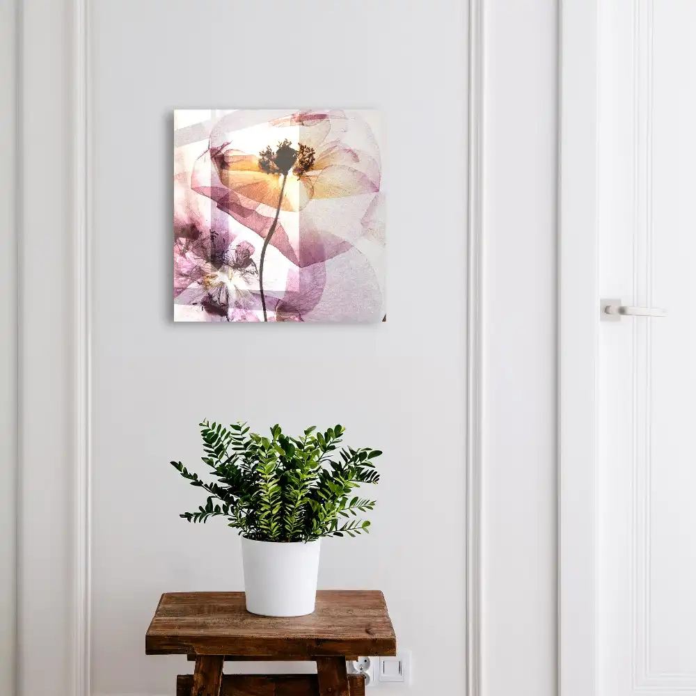 Boîte à clés murale des fleurs délicates aux teintes pastel