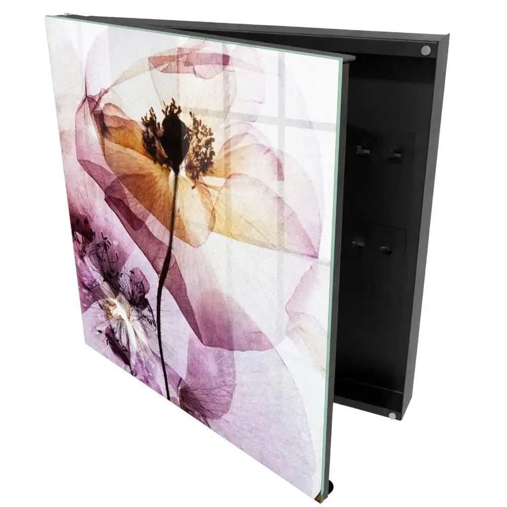 Boîte à clés murale des fleurs délicates aux teintes pastel