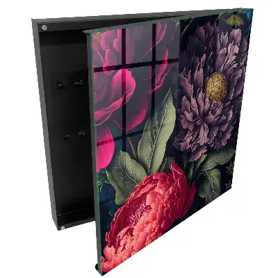Boîte à clés des fleurs aux couleurs éclatantes et aux détails expressifs