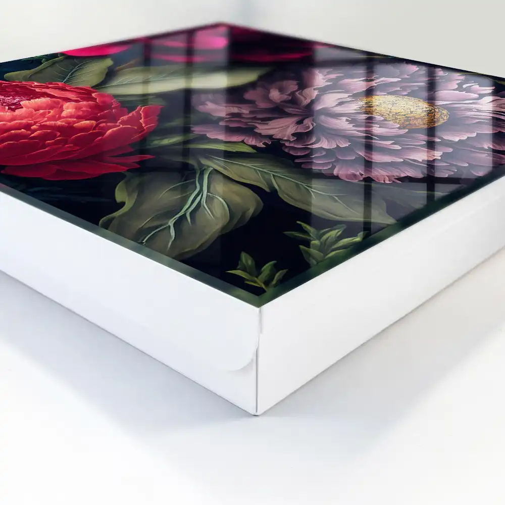 Boîte à clés des fleurs aux couleurs éclatantes et aux détails expressifs
