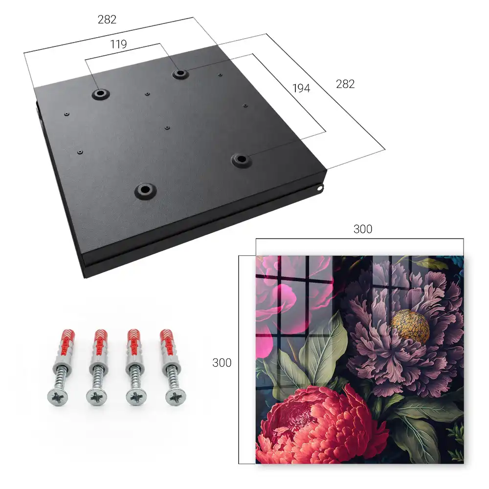 Boîte à clés des fleurs aux couleurs éclatantes et aux détails expressifs