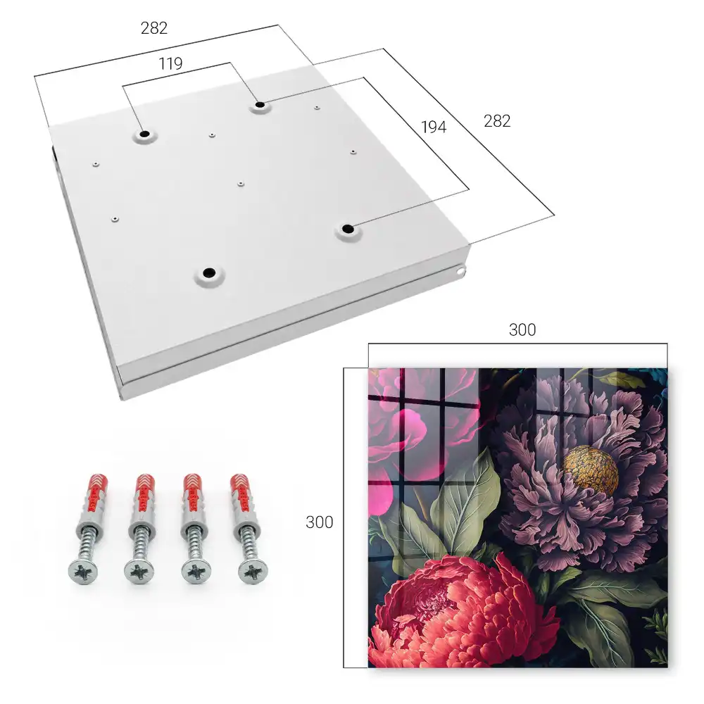 Boîte à clés des fleurs aux couleurs éclatantes et aux détails expressifs