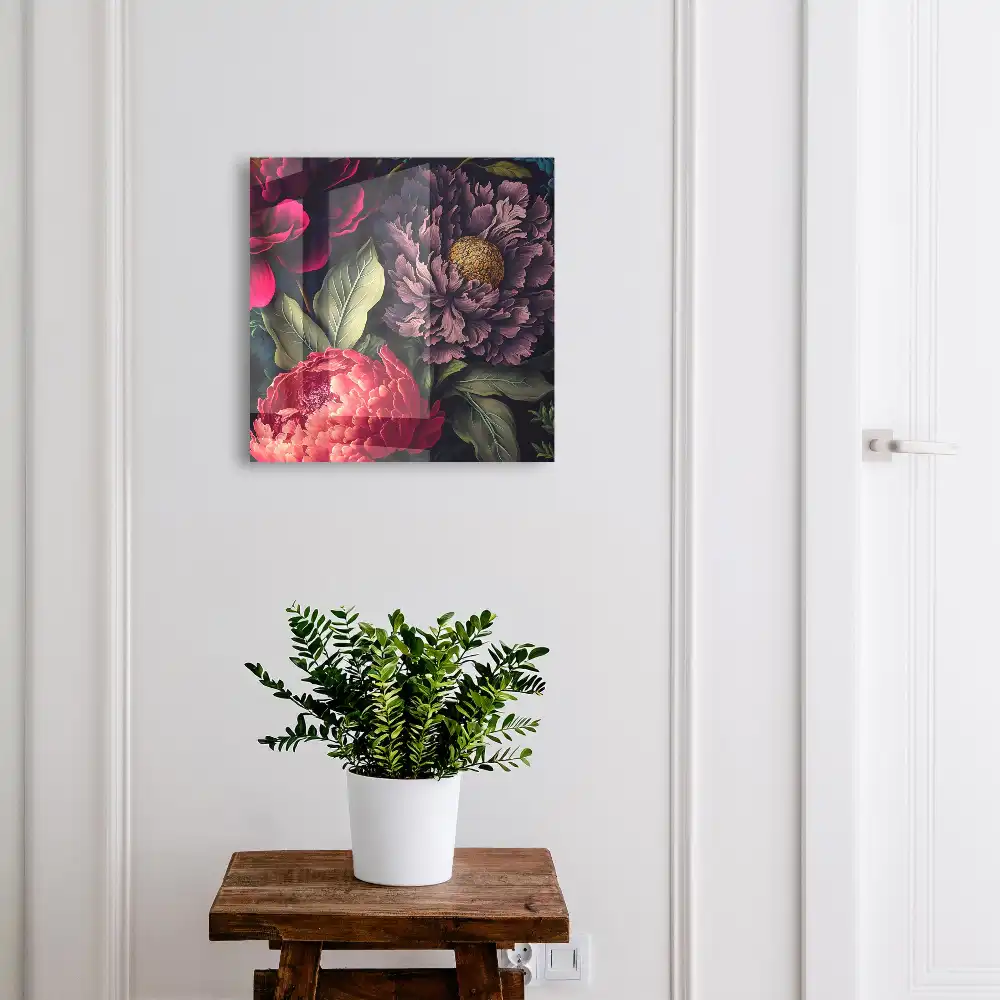 Boîte à clés des fleurs aux couleurs éclatantes et aux détails expressifs