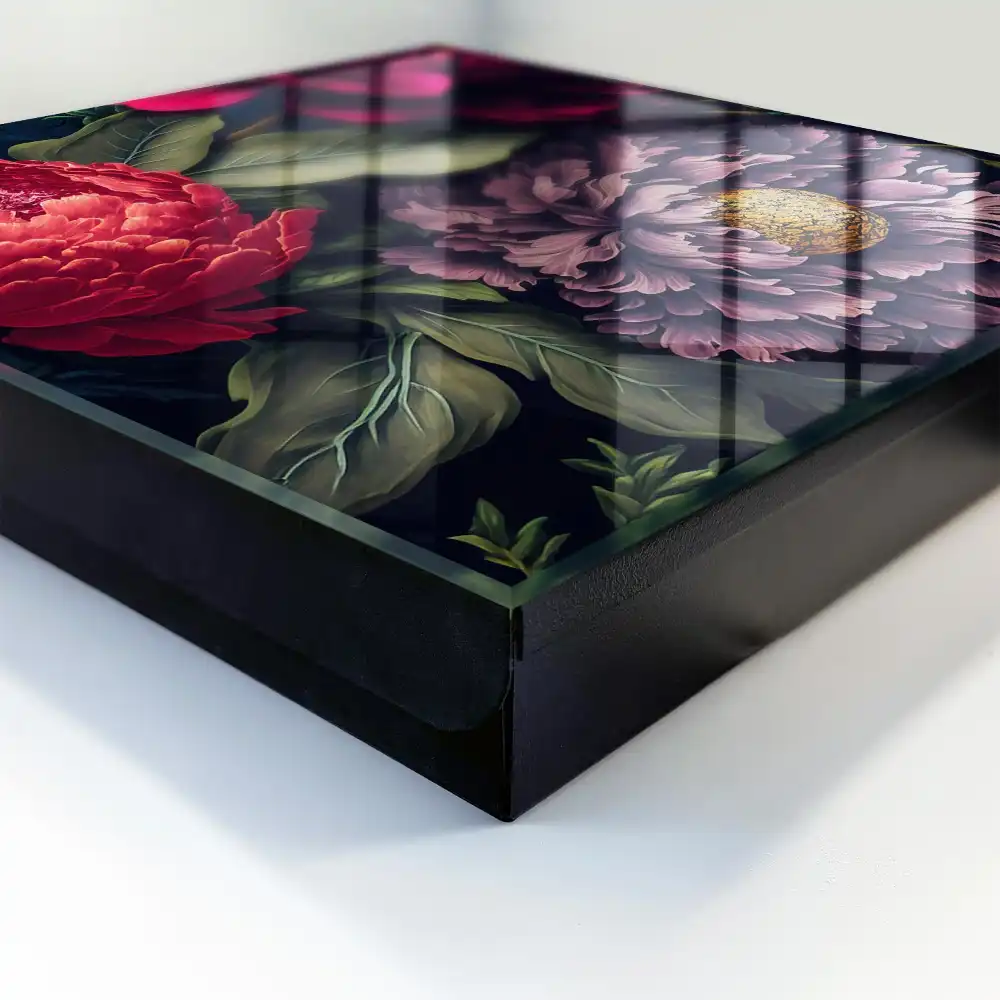 Boîte à clés des fleurs aux couleurs éclatantes et aux détails expressifs