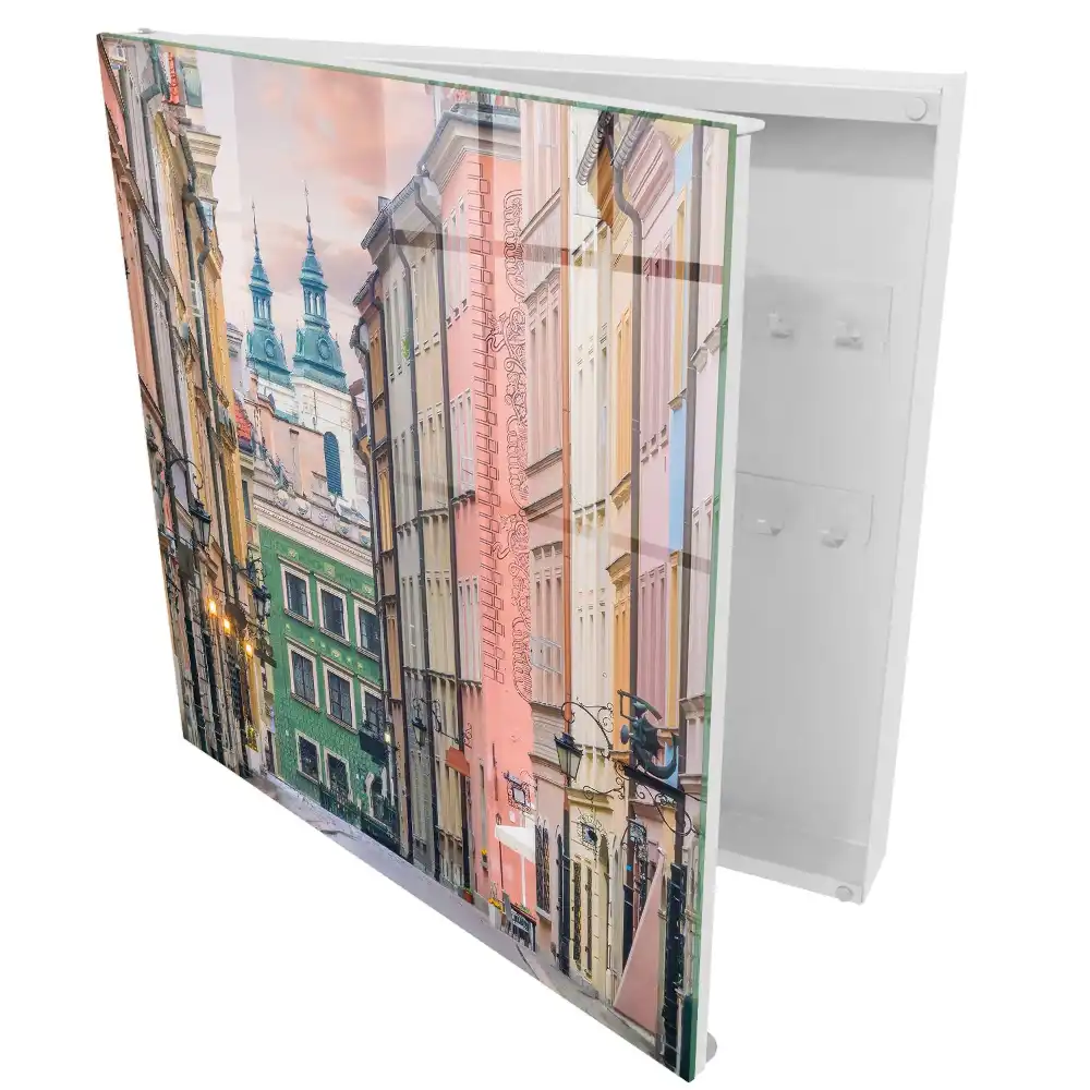 Armoire à clés immeubles colorés et une atmosphère charmante
