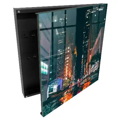 Armoire à clés une scène nocturne urbaine pleine d'énergie