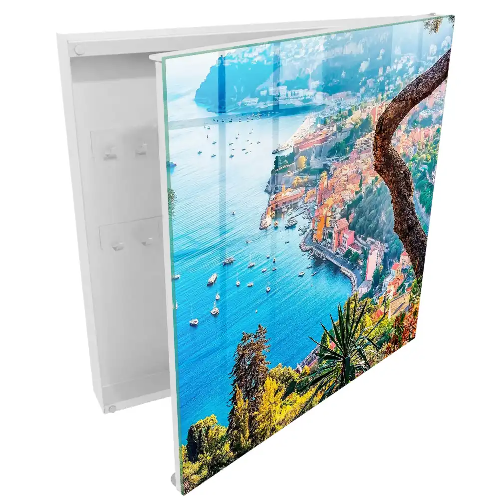Armoire à clés côte de baie colorée