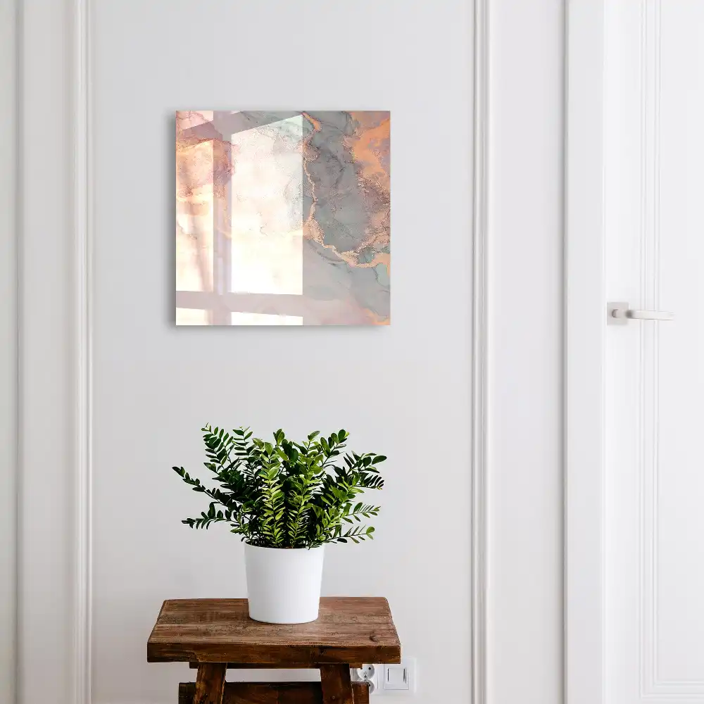 Armoire à clés aquarelles délicates mêlant rose et vert