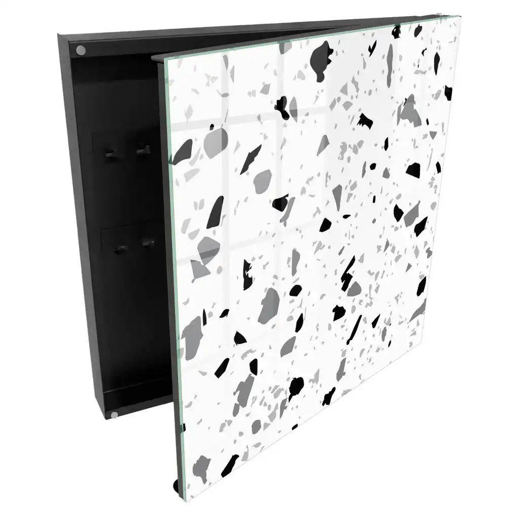 Boîte à clés terrazzo moderne dans un style monochrome
