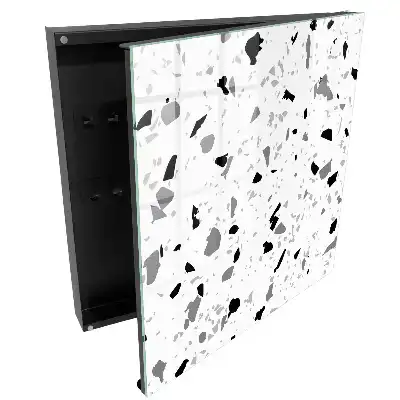 Boîte à clés terrazzo moderne dans un style monochrome