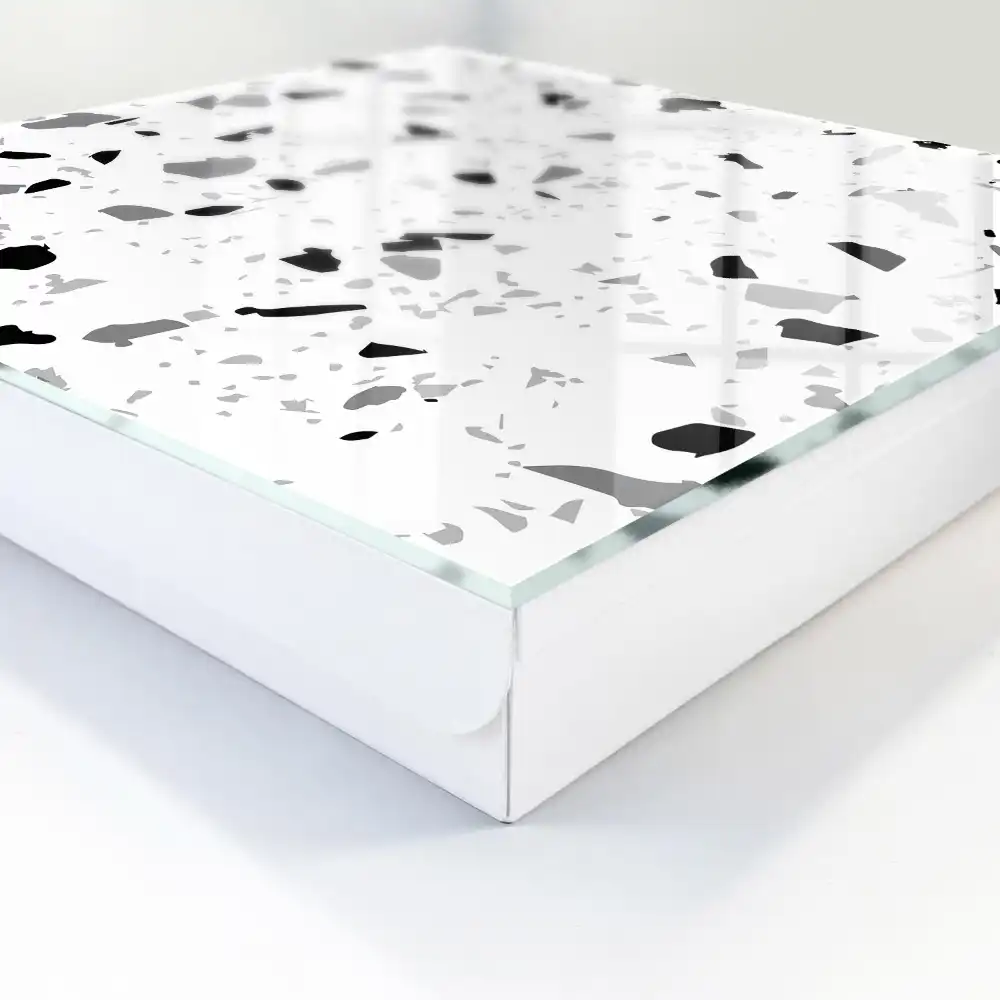 Boîte à clés terrazzo moderne dans un style monochrome