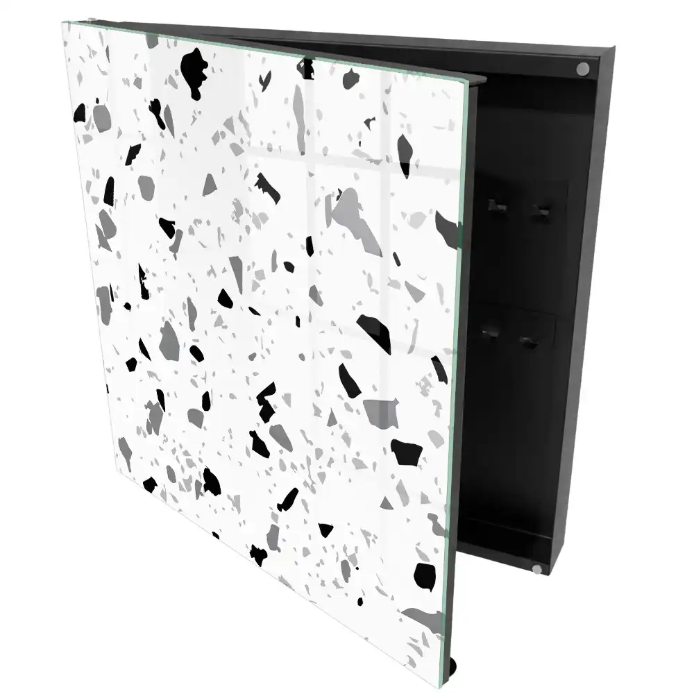 Boîte à clés terrazzo moderne dans un style monochrome