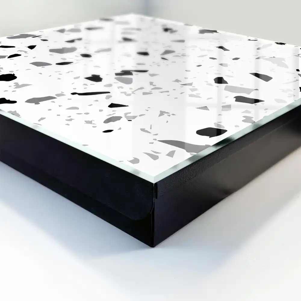 Boîte à clés terrazzo moderne dans un style monochrome