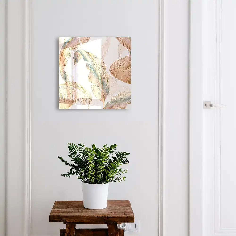 Boîte à clés feuilles phénoménales aux couleurs subtiles