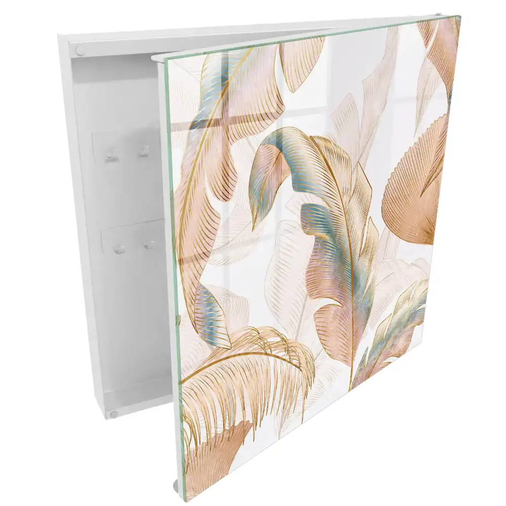 Boîte à clés feuilles phénoménales aux couleurs subtiles