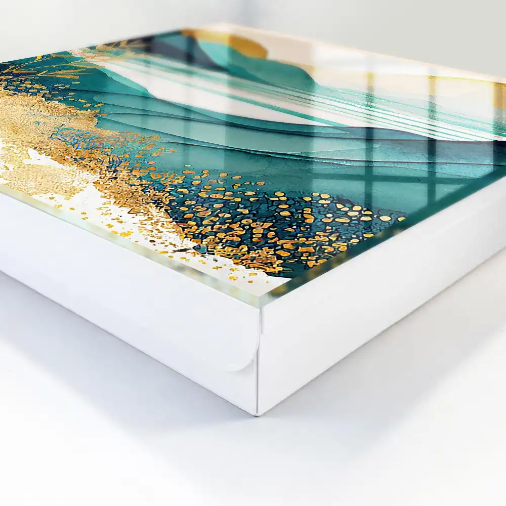 Armoire à clés paysage turquoise avec des éléments de la nature