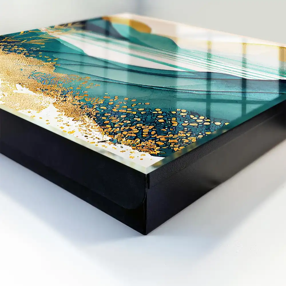 Armoire à clés paysage turquoise avec des éléments de la nature