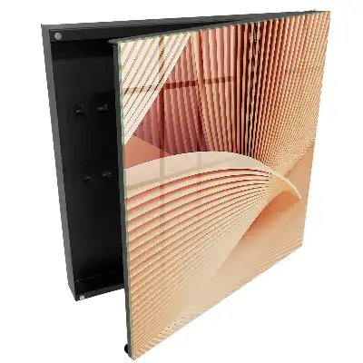 Armoire à clés vagues abstraites dans des tons crème et beige